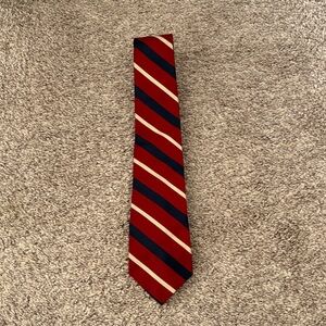 Elegant Burgundy and Navy Striped Men's Tie